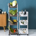 Shelf Rack with 4 Storage Baskets and Wheels